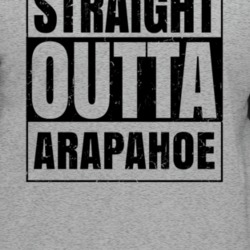 Straight Outta Arapahoe Nebraska City Grunge Parody Baseball Raglan T 