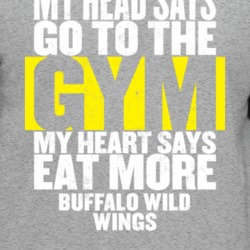My Heart Says Eat More Buffalo Wild Wings Funny Food Gym T Shirt
