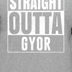Straight Outta Gyor Hungary City Grunge Parody Cool T Shirt