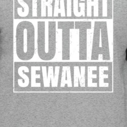 Straight Outta Sewanee Distressed Look City Grunge Cool T Shirt