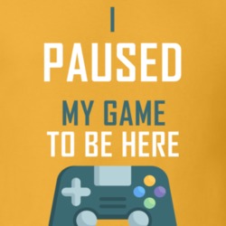 I Paused My Game  To Be Here Tee For Fan Gamer Funny T Shirt