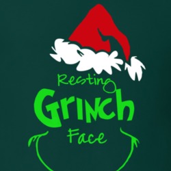 Resting Grinch Face Tee Christmas Funny Gift T Shirt