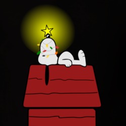Snoopy Lying On The Red House Charly Brown Christmas T Shirt