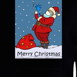 Santa Claus Medical Mask New Year Christmas Epidemic Funny Hoodie