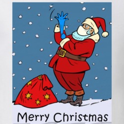 Santa Claus Medical Mask New Year Christmasfunny T Shirt