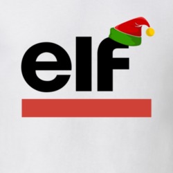 Elf Logo With Elf Hat Funny Christmas Gift Men T Shirt