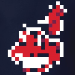 Cleveland Baseball Mlb Team Pixelated 8 Bit Logo Geek Fan T Shirt