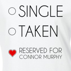 Single Taken Reserved For Connor Murphy Chicago Hockey Team Fan Ladies