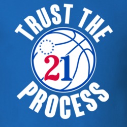 Trust The Process Joel Embiid 21 Philadelphia Basketball Team Player F