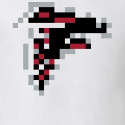 Atlanta Football Nfl Team Pixelated 8 Bit Logo Fan T Shirt