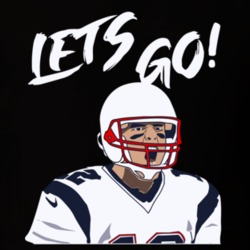 Lets Go Tom Brady New England Patriots  Logo Nfl Football T Shirt