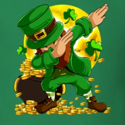 Dabbing Leprechaun St Patrick Day Boys Kids Men T Shirt