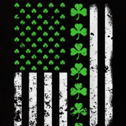 St Patrick's Day Iris American Flag T Shirt