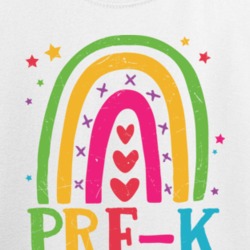 Boho Rainbow Back To School First Day Of School Gift For Kid Tee Back 