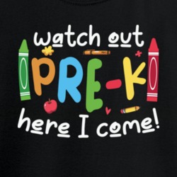Watch Out Pre Kindergarten Here I Come First Day Of School Gift For Ki