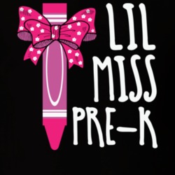 Little Miss Prek First Day Of School Great Gift  Kids Tee Back To Scho