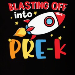 Blasting Off Into Pre-kindergarten Great Gift  Kids Tee Back To School