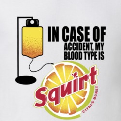 My Blood Type Is Squirt T Shirt Squirt Soda Drink Logo Funny Blood Typ