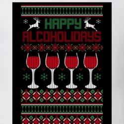 Happy Alcoholidays Ugly Christmas T Shirt