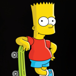 Cool Bart Simpson Skateboard Vintage Retro T Shirt