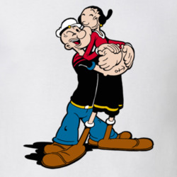 Popeye And Olive Oyl Retro Cartoon T Shirt
