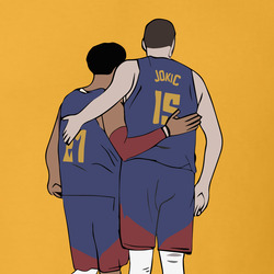 Nikola Jokic And Jamal Murray Cool Fan Tee, Jokic And Murray Walking T Shirt