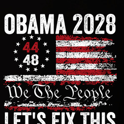 Obama 2028 Lets Fix This, Bold Political Comeback Graphic T Shirt