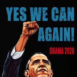 Obama Yes We Can Again 2028, Political Hope Graphic T Shirt