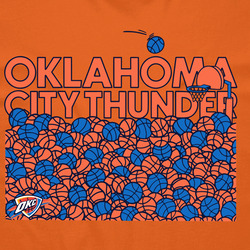 Okc Thunder Basketball Graphic Tee, Oklahoma City Fan T Shirt