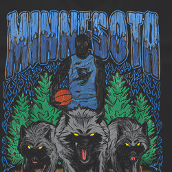 Minnesota Timberwolves Nba Graphic Tee, Cool Wolves Basketball Fan T Shirt