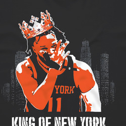 Jalen Brunson King Of Ny Tshirt, New York Knicks Basketball Fan Gear T Shirt