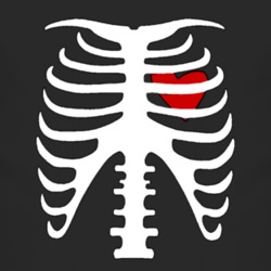 Skeleton Heart Halloween T Shirt