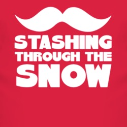 Stashing Through The Snow Mustache Christmas T Shirt