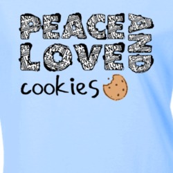 Peace Love And Cookies Cute Ladies T Shirt