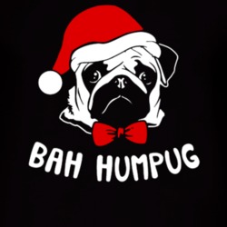 Bah Humpug Cute Pug Christmas T Shirt