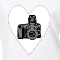 I Love Photography Cute Heart Camera T Shirt