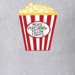 Movie Popcorn And Pillow Fights Funny Movie T Shirt