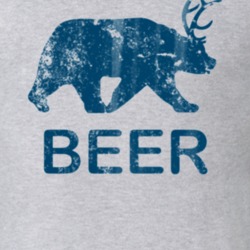 Bear Plus Deer Makes Beer Funny Drinking T Shirt
