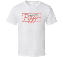 Mcdonalds Pizza 1970s Retro Food T Shirt