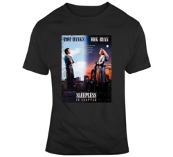 Sleepless Night Worn Look 90s Retro Movie Fan Poster Fan T Shirt