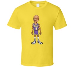 Nick The Quick Van Exel Cartoon Character Los Angeles La Basketball Ve