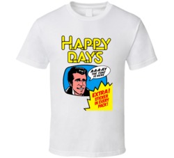 Happy Days The Fonz Bubble Gum Stickers T Shirt