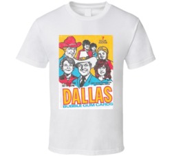 Dallas Bubble Gum Cards Stickers T Shirt