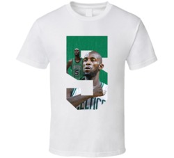Kevin Garnett Boston Basketball Retired Number 5 Player Fan T Shirt