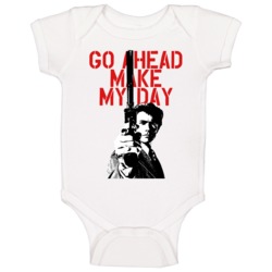 Go Ahead Make My Day Clint Eastwood Dirty Harry Movie Poster Fan Baby 