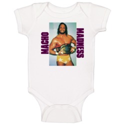 Macho Madness Randy Savage Retro Wrestler Fan Baby One Piece