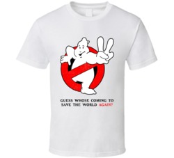 Save The World Again Ghostbusters 2 Movie Poster Fan T Shirt