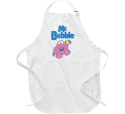 Mr Bubble Retro Vintage Bubblebath Logo Grunge Worn Look Apron