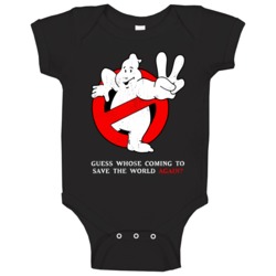 Save The World Again Ghostbusters 2 Movie Poster Baby One Piece