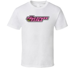 The Powerpuff Girls Retro Cartoon Logo Vintage Worn Look T Shirt